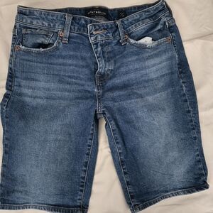 Womens Lucky Brand Bermuda Blue Jean Shorts Size 4